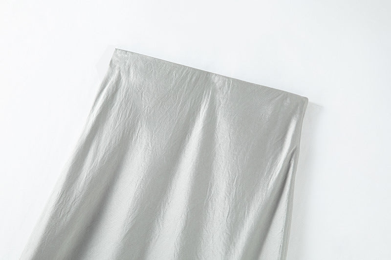 Bias-Cut Draped Fishtail Skirt