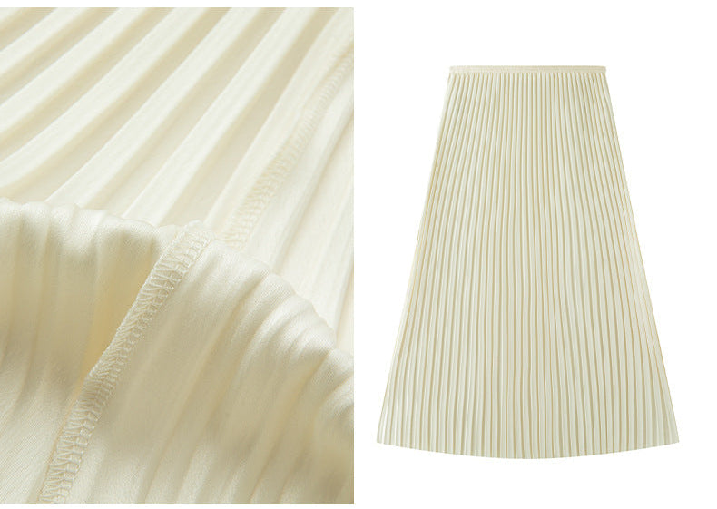 Elegant A-Line Pleated Skirt